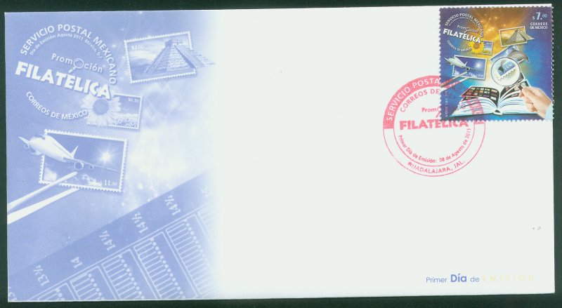 MEXICO 2742, PROMOTION OF PHILATELIY. CACHETED FIRST DAY COVER. F-VF.