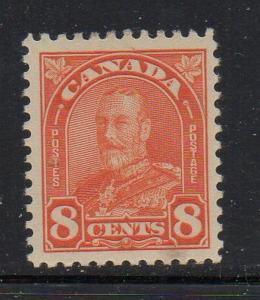 Canada Sc 172 1930 8c red orange G V Arch issue stamp mint