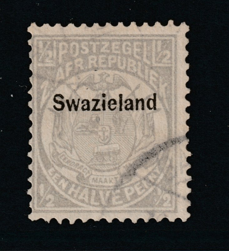 Swaziland a Transvaal 0.5d overprinted & used