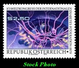 Austria: 1130 NH/VF - Issued 1979: International Diabetes Federation Stock Photo