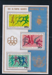 Penrhyn # 83a, Montreal Summer Olympics, Souvenir Sheet, NH, 1/2 Cat.