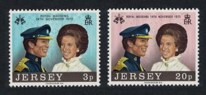 Jersey Royal Wedding Princess Anne 2v 1973 MNH SG#97-98