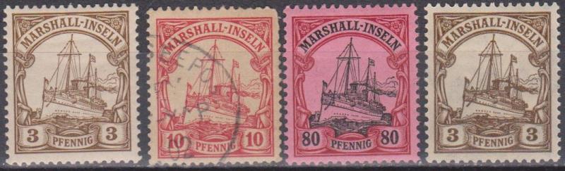 Marshall Is #17, 19, 25, 30 Fine CV $8.55 (18357)  