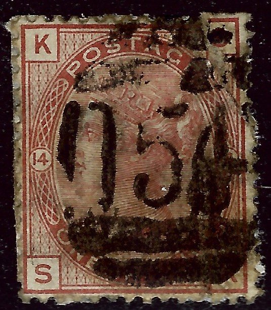 Great Britain #87 Used smudged cancel/trimmed perfs SCV$150...Bid to Win!!