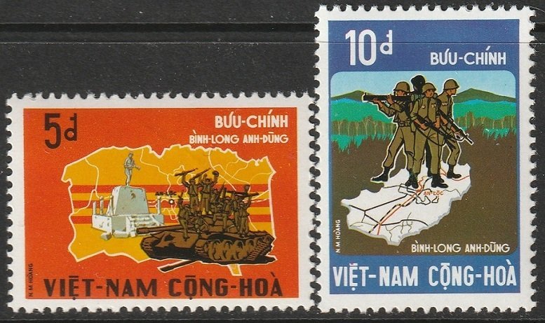 South Vietnam 1972 Sc 439-40 set MNH**