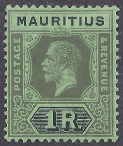 MAURITIUS  156b  SINGLE  1R  MINT HINGED   SHERWOOD STAMP