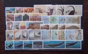 South West Africa 1976 1982 sets Birds Whales Canyon Aloes Tortoise Churches MNH