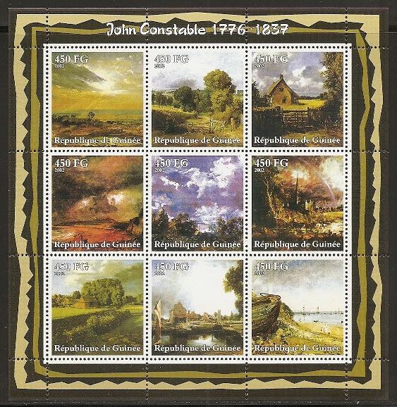 Guinea 2002 UNLISTED Constable Art m/s NH (gu 029)