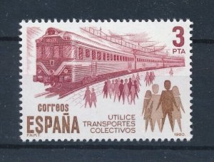 [113828] Spain 1980 Railway trains Eisenbahn From set MNH