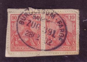 Germany Sc.# 83 X2 Used W / Bahnpost (railway) Cancel