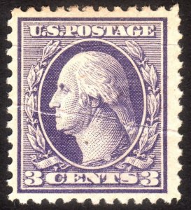 1918, US 3c, Washington, MNH, Horizontal creases, Sc 529