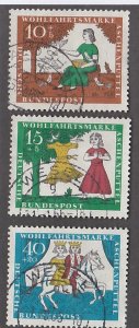 Germany # B408-409, 411, Fairy Tale - Cinderella, Used, 1/3 Cat