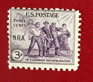 1933 US Sc 732 used 3 cent Group of Workers NRA CV$.25 Lot 1766
