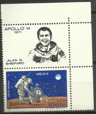 Romania  - 1971 Apollo14 w/Shepard label MNH #C183