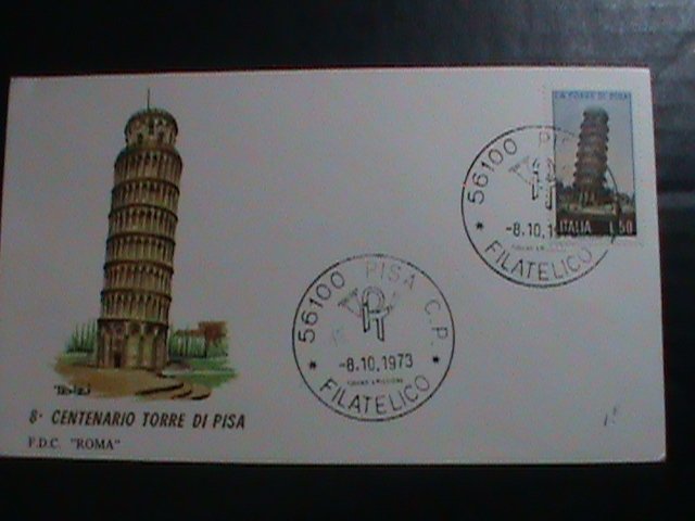 ​ITALY-FDC- 1973-SC# 1117 FAMOUS OF ROME- TOWEL OF PISA MINT FDC VERY FINE
