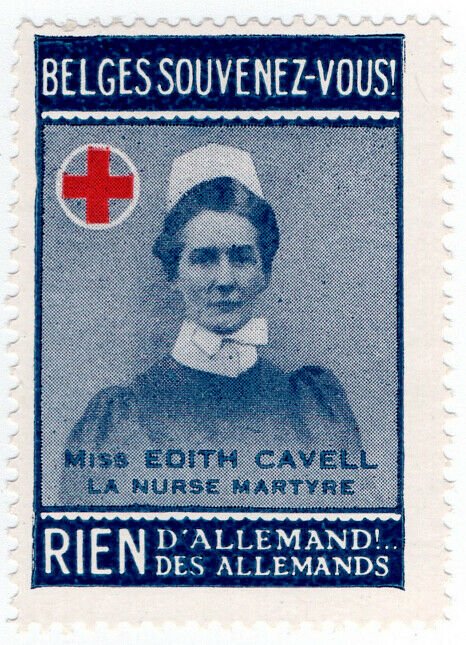 (I.B-CKK) Belgium Great War Cinderella : Edith Cavell (Buy Nothing German)