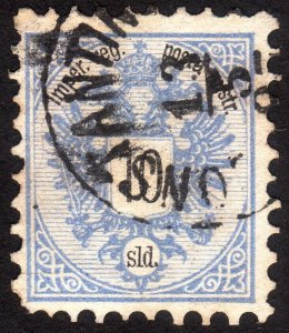 1883, Turkey - Austrian Post Offices, 10S, Coat of Arms, Used, Sc 11