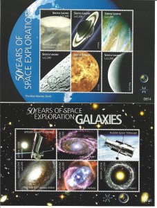 Sierra Leone Scott 2930-31 Space Souvenir Sheets NH        wb