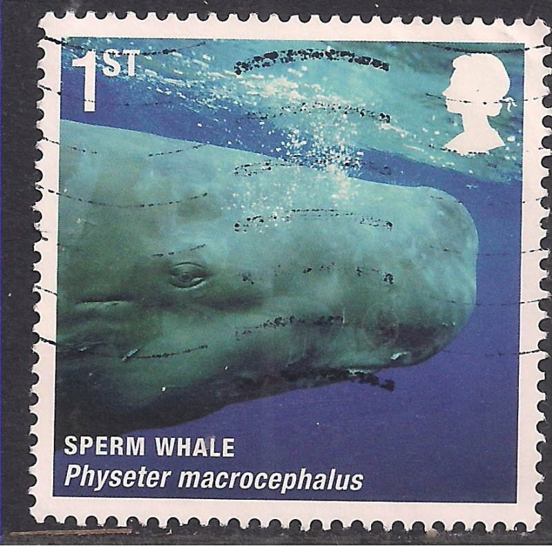 GB 2010 QE2 1st Mammals Sperm Whale SG 3058  ( D715 )