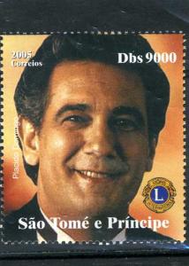 Sao Tome & Principe 2005 Music P.DOMINGO Lions Club set Perforated Mint (NH)