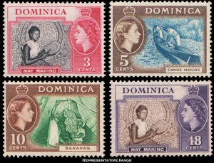 Dominica Scott 157-159 Mint never hinged.