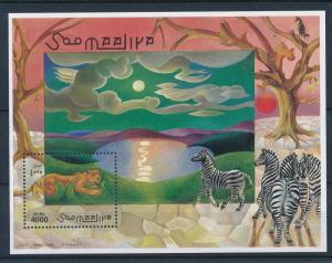 [27854] Somalia 1998 Wild Animals Mammals Lion Zebra MNH Sheet