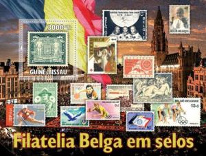 GUINE BISSAU 2010 SHEET STAMPS ON STAMPS BELGIUM TIMBRES SUR TIMBRES