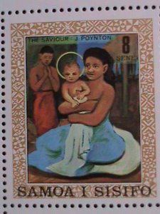 SAMOA  CHRISTMAS-VIRGIN AND THE CHILD PAINTING MNH S/S-  WE SHIP TO WORLD WIDE