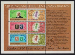 St. Vincent Death Centenary of Sir Rowland Hill MS 1979 MNH SG#MS581