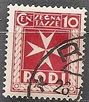 AEGEAN ISLS.-Rhodes J2 USED 1934 10c Postage Due