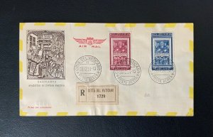 VATICAN CITY 1951 RARE FDC WITHSc#C20-21 SUPER CLEAN SIGNED