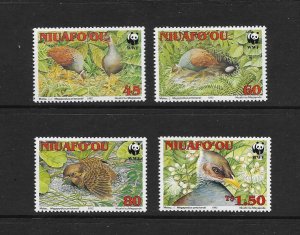 BIRDS - NIUAFO'OU #152-5 WWF MNH