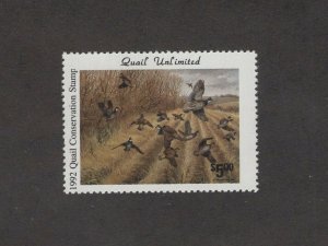 QU11 - Quail Unlimited Stamp. Single. MNH.