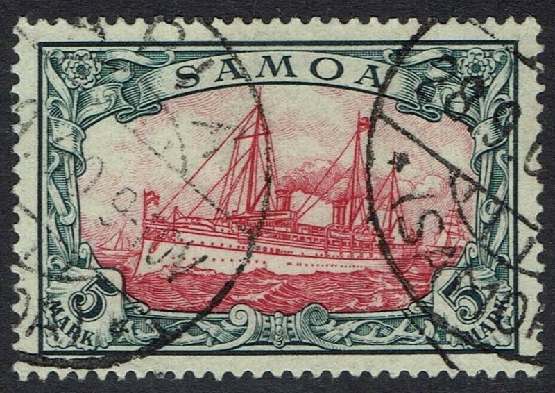 GERMAN SAMOA 1901 YACHT 5MK NO WMK USED