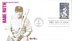 1983 FDC, #2046, 20c Babe Ruth, Tudor House D-1162