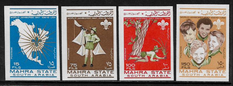 Aden, Mahra Michel's 12B-15B MNH IMP - Boy Scouts