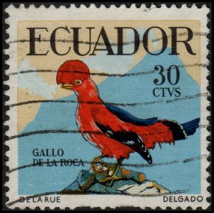 Ecuador 646 - Used - 30c Andean Cock-of-the-Rock (1958) (2)