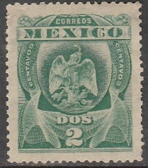 MEXICO 305, 2¢ EAGLE COAT OF ARMS. UNUSED, NO GUM. VF.