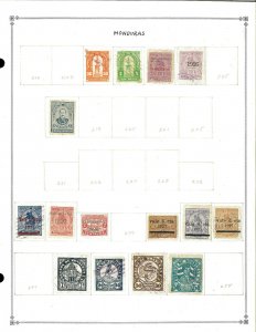 Honduras 1896-1939 M & U Hinged on Blank Scott International Pages.