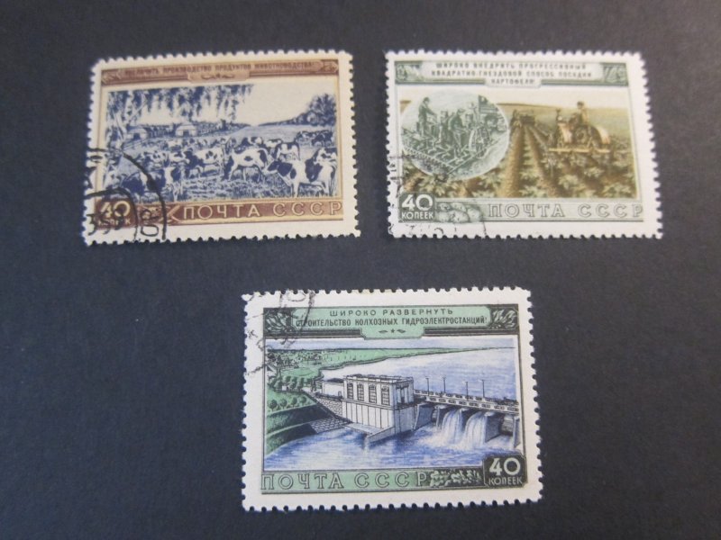 Russia 1954 Sc 1718-20 set FU