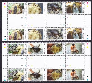 Tonga Turtles 8v Gutter strips 2013 MNH SC#1197-1198 SG#1665-1672