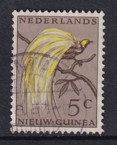 Netherlands  New Guinea  #23  used 1954 bird of paradise  5c