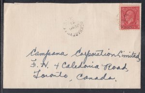 Canada - June 16, 1934 Lockhartville, NS Split Ring on Domestic Cover