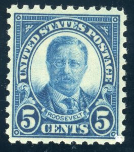 US Stamp #586 Roosevelt 5c - PSE Cert - XF 90 - MNH - SMQ $225.00