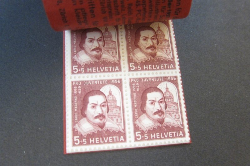 Switzerland 1956 Sc B257-59 Booklet