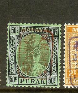 MALAYA(P1710B)JAPANESE OCCUPATION PERAK CHOP 50C SGJ202A MOG