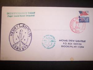SC# 2602, on Cover. SSBN Henry Stimson Decommisioning 1993