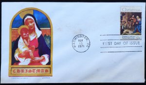 U.S. Used Stamp Scott #1444 8c Christmas Jackson First Day Cover. Unaddressed.