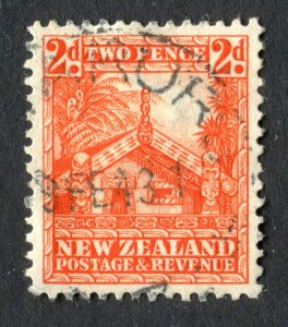 New Zealand 1935. 2d orange. Used. Inverted Watermark. SG559w. Cat £600.00.