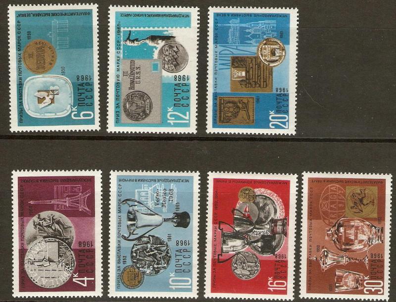 Russia 3534-40 Mi 3545-50 MNH VF 1968 SCV $4.00